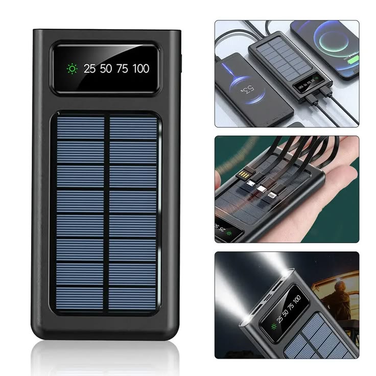 Solar Built Power Bank-4 In 1 Super Technology