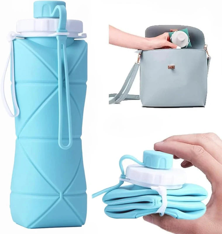 Foldable Silicone Water Bottle – Portable Collapsible Drinking Bottle