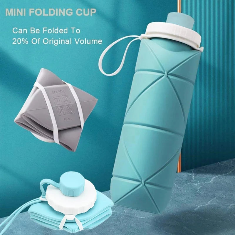 Foldable Silicone Water Bottle – Portable Collapsible Drinking Bottle