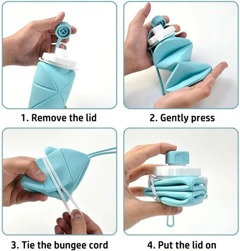Foldable Silicone Water Bottle – Portable Collapsible Drinking Bottle